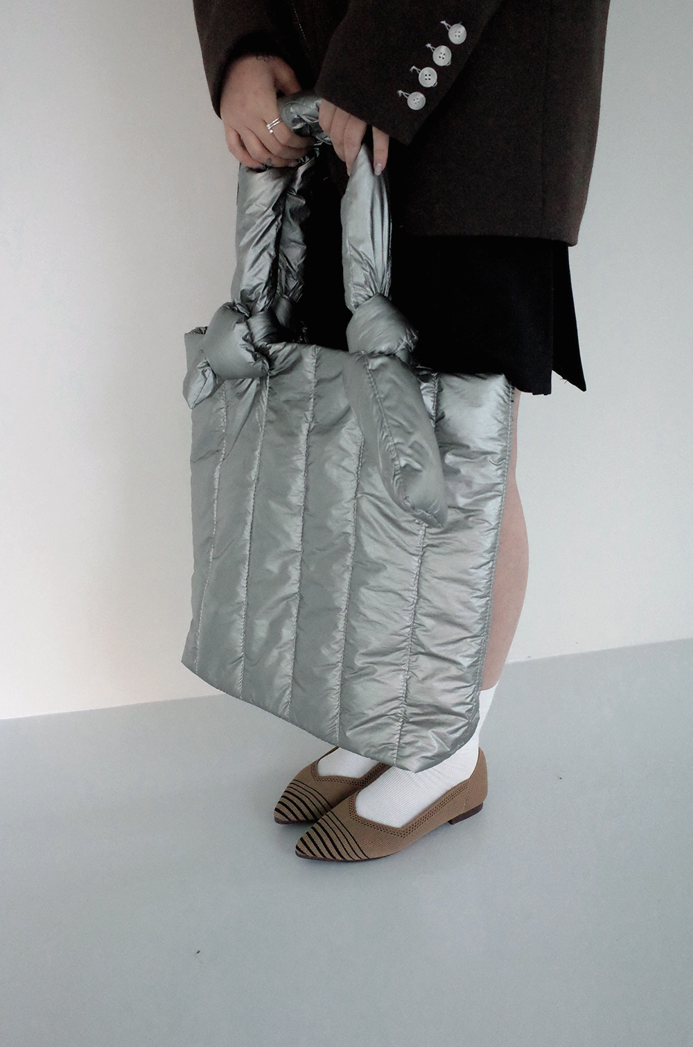 silver padding bag